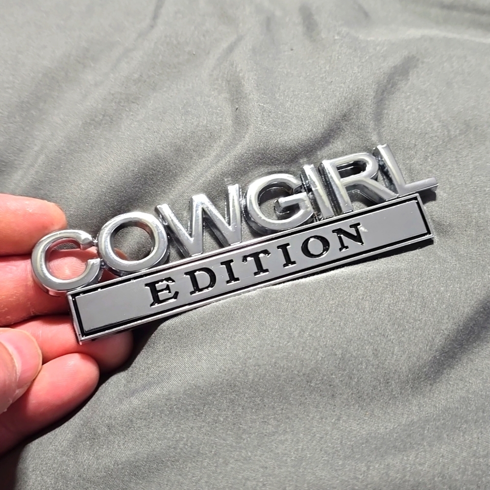 metal Cowgirl Edition Car Truck SUV Emblem